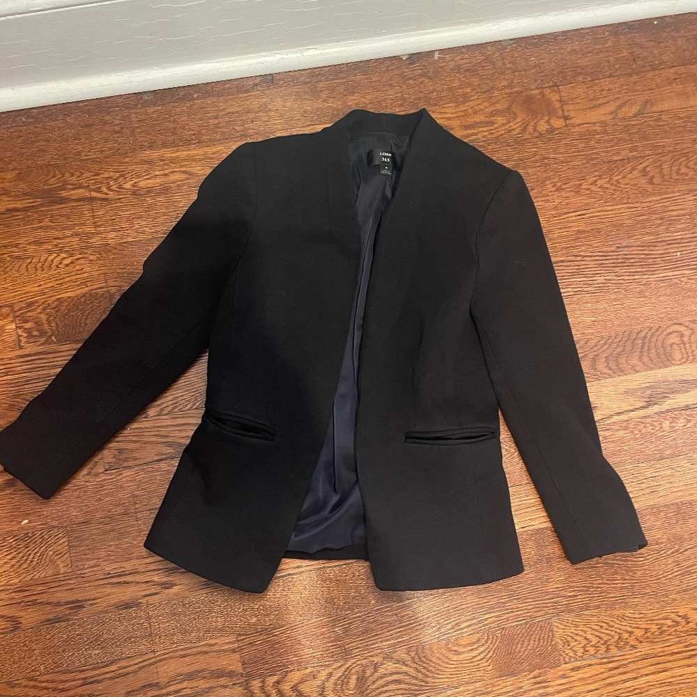 J Crew 365 Women's Blazer Jacket Black Size 4